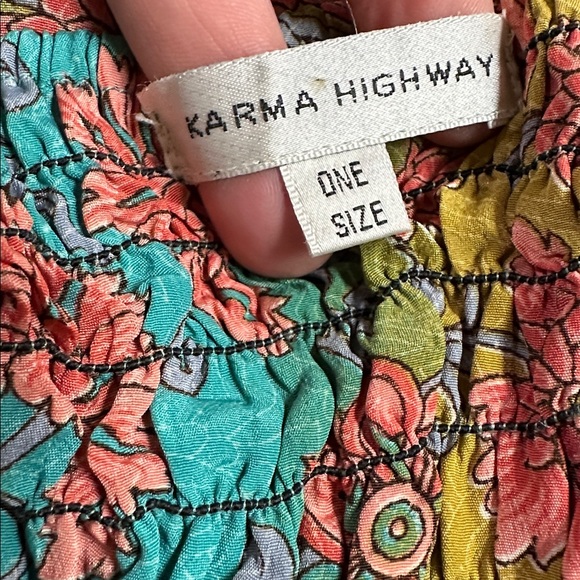 Karma Highway Bohemian Maxi Dress Long Flowy Free -Spirited Summer Floral Size M - Picture 10 of 12